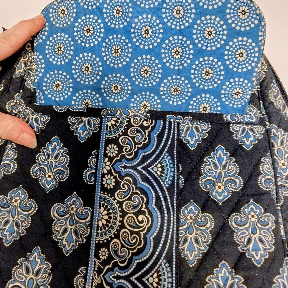 Vera Bradley Floral Pattern Navy Blue Backpack (15”x12”) - Picture 5 of 11